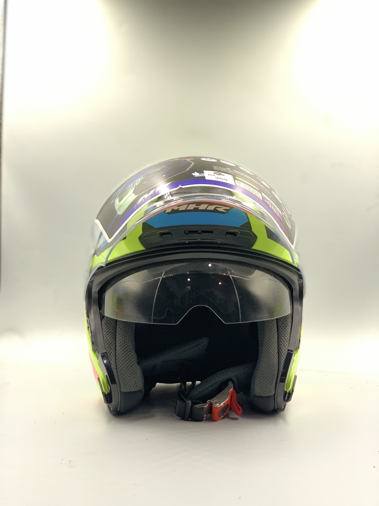 MHR Helmet Open Face BRINK YELLOW GRAPHIC (SIRIM)